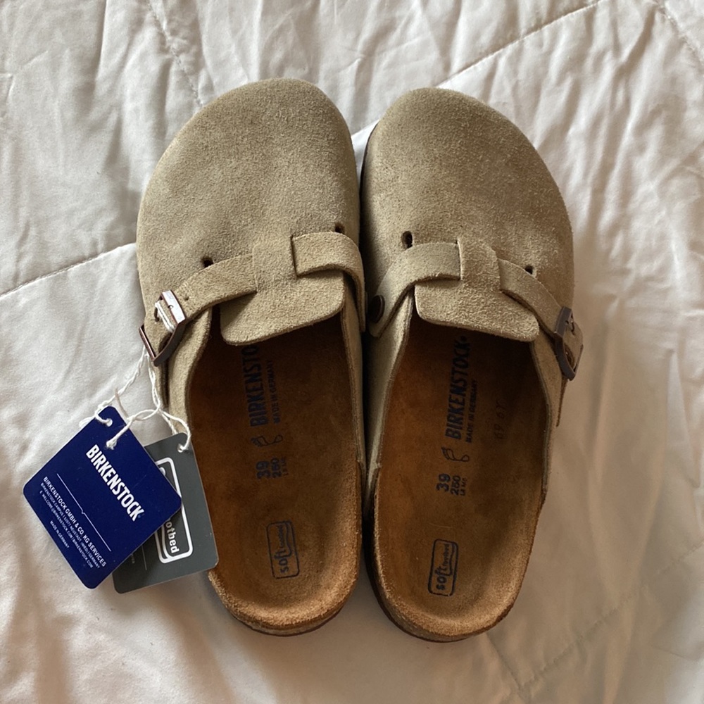 Birkenstock Suede Boston Clogs- Size 8-8.5